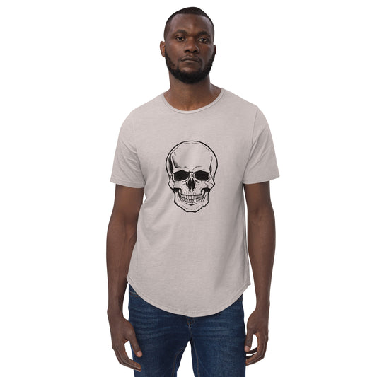 Skull Curved Hem T-Shirt