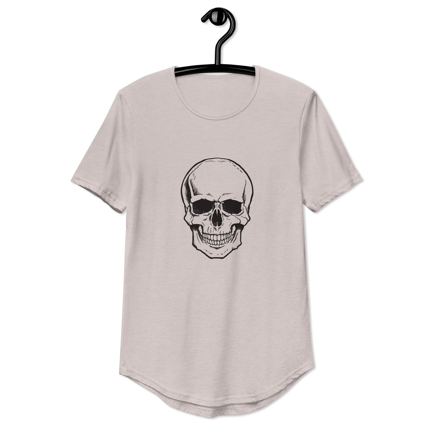 Skull Curved Hem T-Shirt